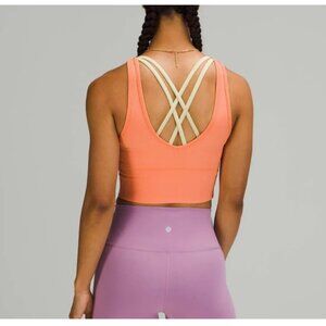 Lululemon orange power pivot tank